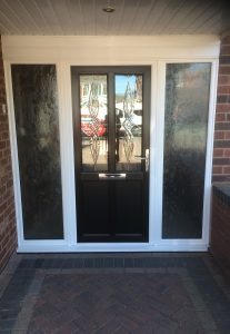 black PVCu front door