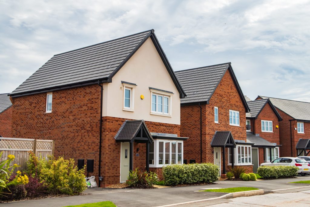 british house with black fascias and soffits